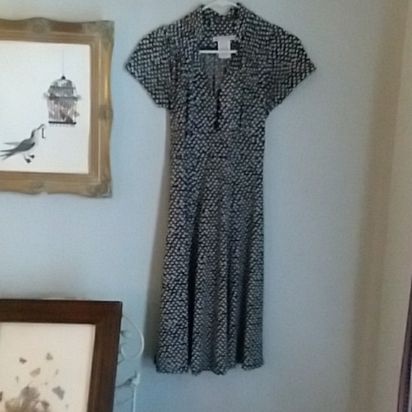 A-line Dotted B&W Dress - Picture 5 of 5